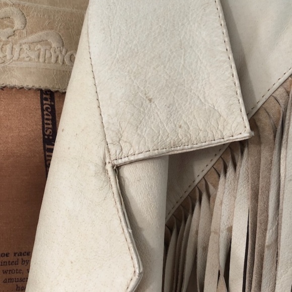 Vintage Leather Tassel Jacket - Tan - Picture 7 of 16